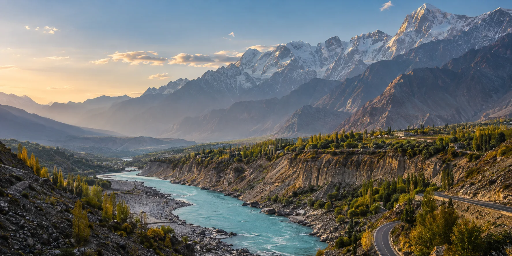 Illustrative northern Pakistan mountain landscape